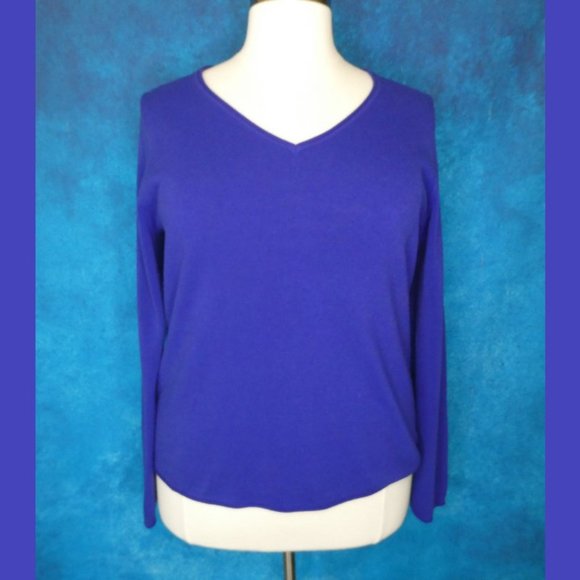 White Stag Blue V Neck Sweater XXL - Picture 2 of 8